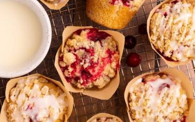 Cranberry White Chocolate Streusel Muffins