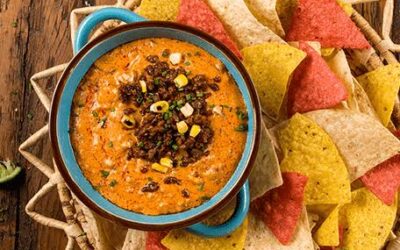Spicy Sausage Cheddar Chili Queso Dip (with Real Cheese)