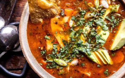 Salsa Verde Brown Rice Chicken Tortilla Soup (Dairy Free)