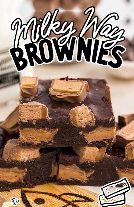 Milky Way Triple Layer Crack Brownie Bars